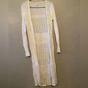 long white cardigan